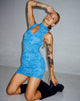 Bild von Hertika Mini Dress in Mixed Animal Flock Blau