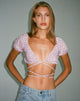 Bild von Jiena Crop Top in Ditsy Rose Lilac