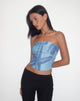 Image of Peggy Mesh Bandeau Top in Blau Seestern Fotoprint