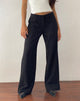 Image of Abba Low Rise Hose in Schwarz Nadelstreifen Tailoring