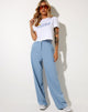 Image of Abba Straight Leg Hose in Tailoring Blau