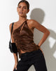 Bild von Adiba Crop Top in Satin Brown
