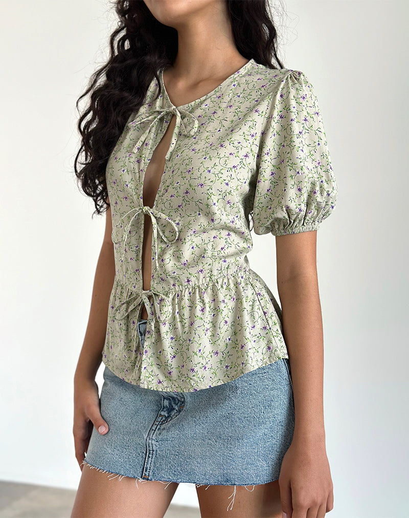 Ajasi-Bluse in Parma-Violett