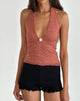 Image of Aksa Neckholder-Top aus Spitze Withered Rose