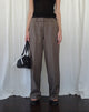 Image of Sirkia Low Rise Tailored Wool Trouser in Dunkelbraun