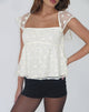 Image of Aloysia Top aus Paillettenspitze Elfenbein
