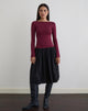 Image of Amabon Langarm-Top in Burgundy