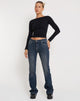 Image of Amabon Langärmeliges Crop Top in Schwarz