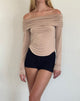 Bild von Amilyn Bardot Top in Slinky Stone