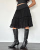 Image of Anahita Stufenrock aus Chiffon Schwarz