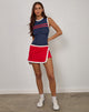 Bild von Monlo Top in Airtex Navy mit roten Streifen