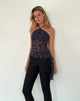 Bild von Arabella Neckholder-Top in Pretty Petal Flock Navy