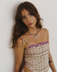 Image of Archie Korsett Top in Creme Pastell Karo