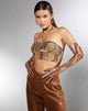 Bild von MOTEL X IRIS Armelle Crop Top in erdigem Farbverlauf