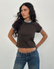 Image of Atenga Tee in Schokoladenbraun mit hellblauem Einband