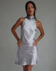 Bild von MOTEL X JACQUIE Atik Neckholder-Minikleid in Satin Silber