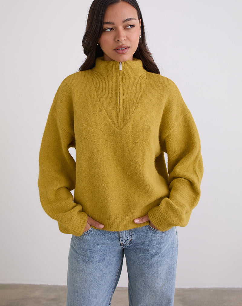 Atine Pullover in Ocker-Senf