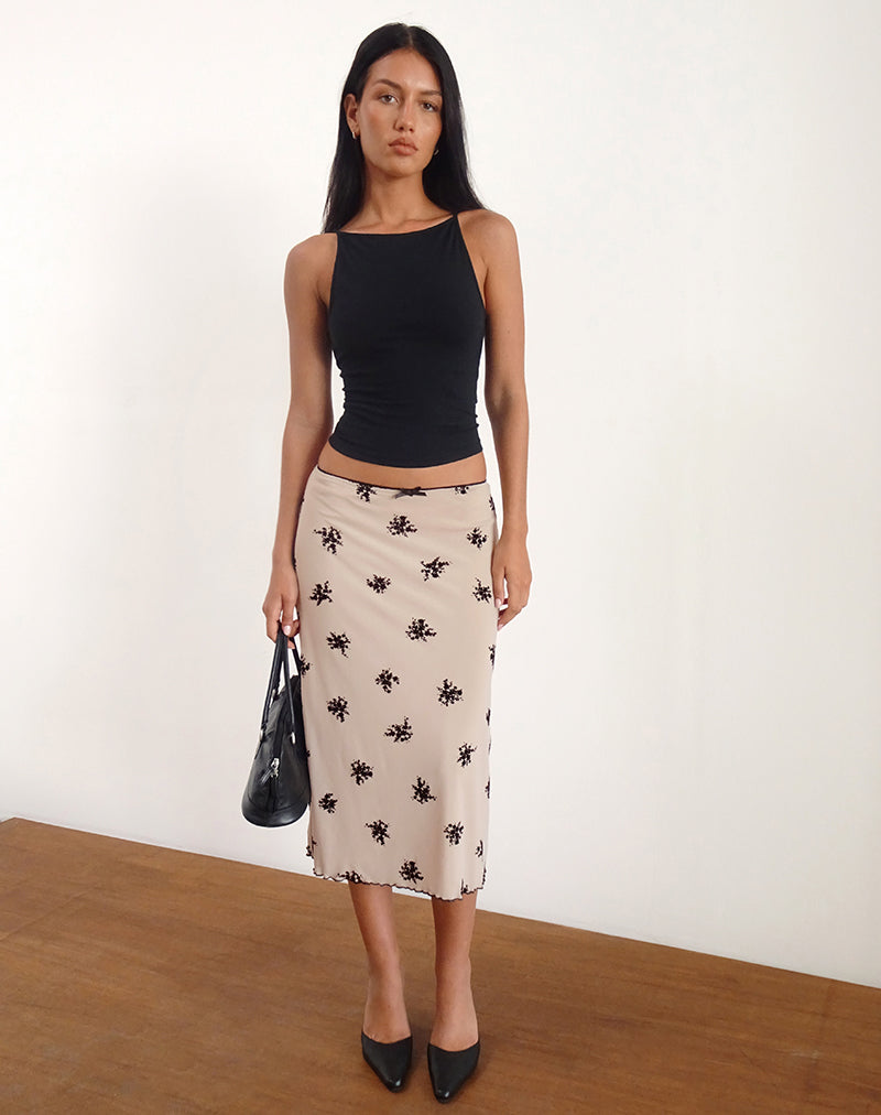 Atira Midirock aus Cluster Ditsy Floral Flock Nude