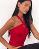 Bild von Audrey Neckholder-Top in Rot Soft Slinky