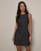 Image of Ayana Rückenfreies Minikleid in Chambray Dark Indigo