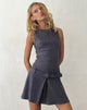 Image of Ayasha Rückenfreies Minikleid in Tailoring Grau