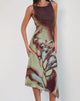 Image of Aysun Midikleid aus Lumen Mesh Braun