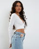 Bild von Ballet Wrap Top aus weißem Jersey