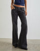 Bild von Bell Bottom Low Rise Flare Jeans in Vintage Schwarz