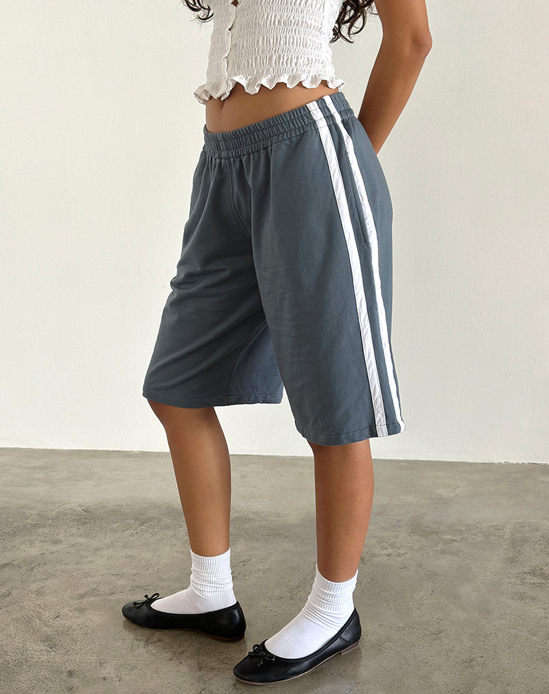 Bena Short in Blau Mirage mit weißen Streifen