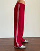 Bennett Wide Leg Trouser in Tailoring Rot mit rosa Streifen