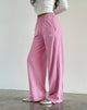 Image of Benton Jogger in Flamingo Pink mit weißem Einband und M-Stickerei