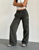 Benton Wide Leg Jogger in Olive mit 'M'-Stickerei
