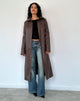 Image of Berlin PU Trenchcoat in Dunkelbraun