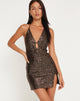 Abbildung von Bernoki Mini Dress in Drape Sequin Copper