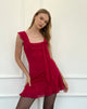 Image of Binita Minikleid aus Chiffon Burgundy