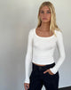 Image of Binlo Extra langärmeliges Top in Weiß