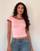 Image of Bitha Top in Ballet Pink mit rotem Adrenalin-Band