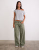 Bild von Low Rise Roomy Jeans in Fern Green