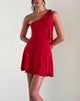 Bild von Boone One Shoulder Mini Dress in Slinky Red