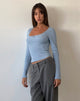 Image of Bovita Langarm-Top in Nantucket Blau