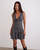 Image of Brani Mini-Kleid mit Nieten in Anthrazit