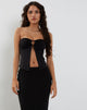 Bild von Brea Bandeau Top in Slinky Schwarz