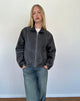 Bild von Brittany Distressed Jacke in PU Schwarz