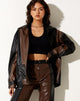Image of Bugi Jacke aus PU Bitter Chocolate