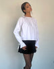 Image of Bulila Bluse mit Krawattenärmeln aus weißer Popeline