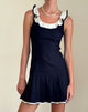 Image of Busari Minikleid mit Rüschenausschnitt in Navy