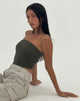 Bild von MOTEL X JACQUIE Shae Bandeau Top in Olive