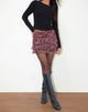 Bild von Camigo Ruffle Mini Rock in Abstract Leo Spot