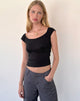 Image of Cania Korsett-Top aus schwarzem Lycra