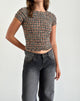 Image of Caripa Gerafftes Top in Country Check